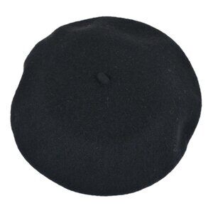 Chanel Black Hat Beret Small Good 185564